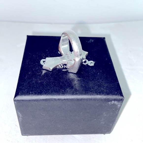 The Great Frog 🐸 London 🇬🇧 sterling silver cross ring 💍 size 11​​​​​ - Picture 2 of 5